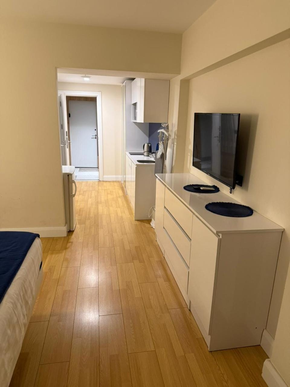Bed, TV and multimedia, Kitchen or kitchenette, Photo of the whole room, Bedroom, minibar, oven