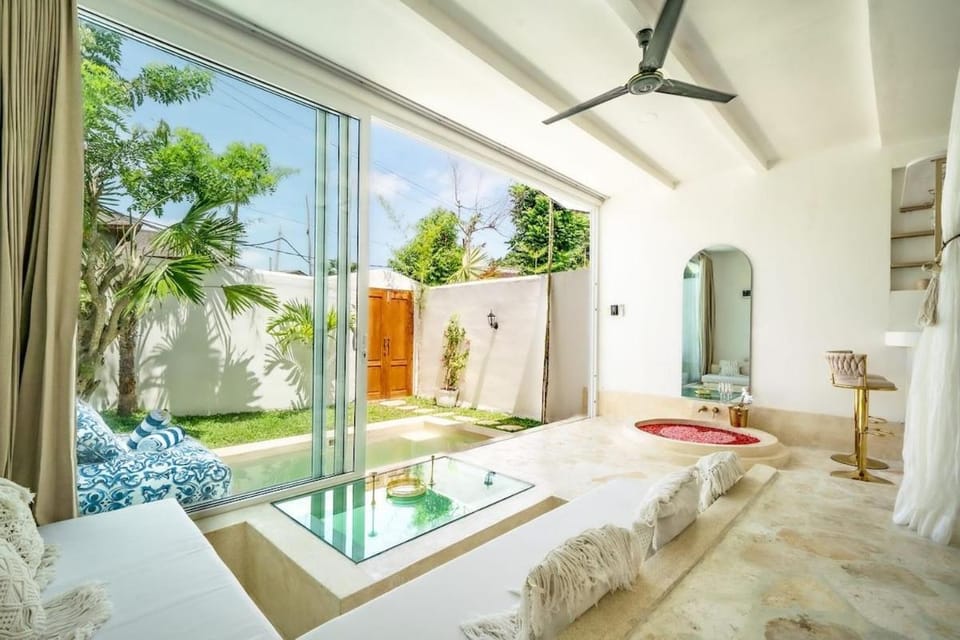 Living room, Seating area, Pool view, Swimming pool