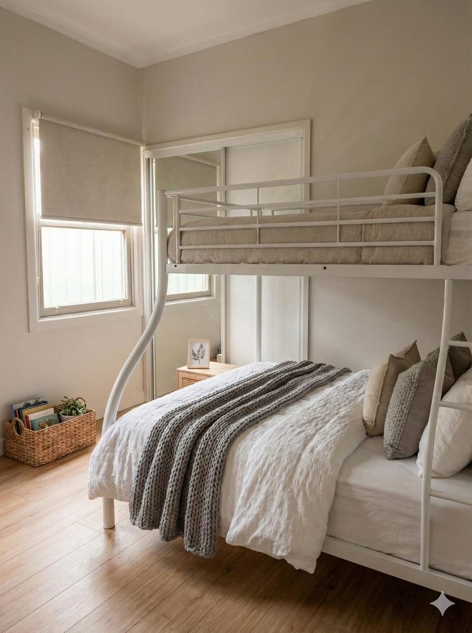Seating area, Bedroom, bunk bed, wardrobe