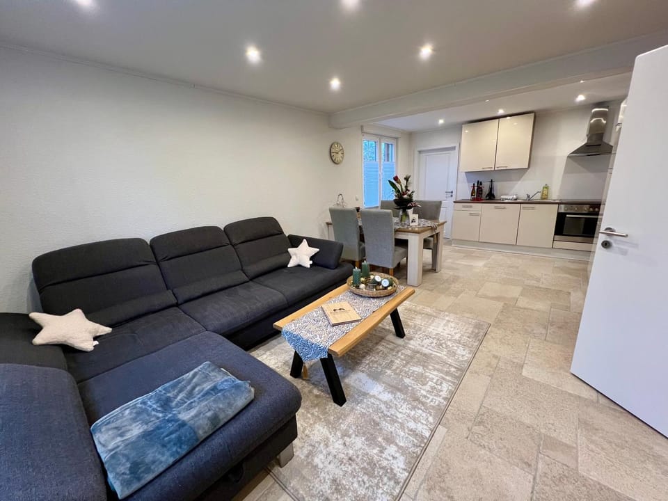 Kitchen or kitchenette, Living room, Seating area, Dining area, oven, stove