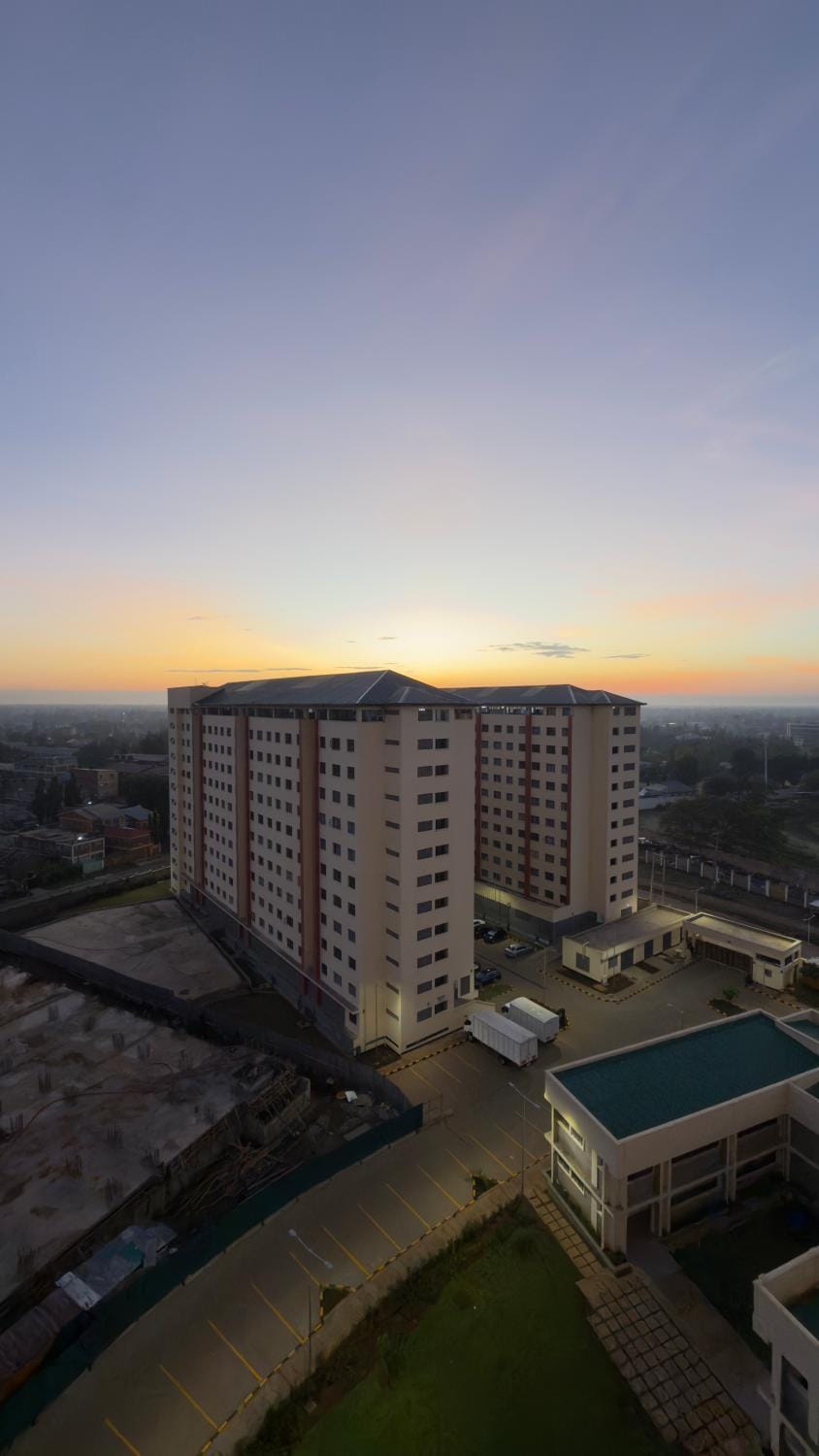 Property building, City view, Sunrise, Parking