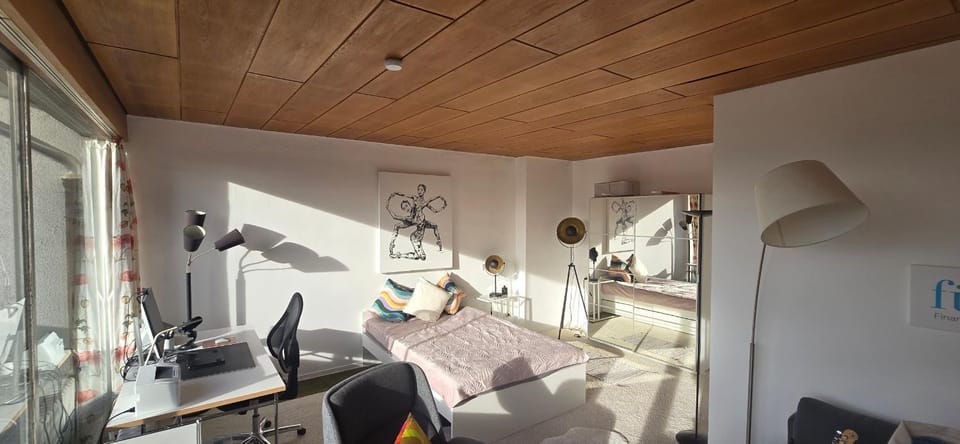Bed, Living room, Photo of the whole room