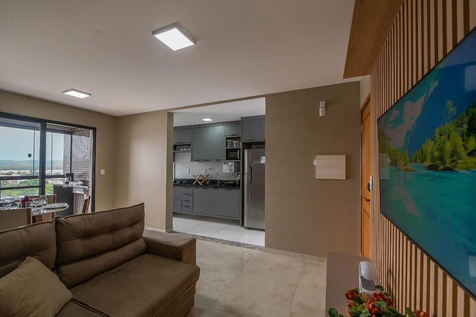 Kitchen or kitchenette, Living room, Seating area