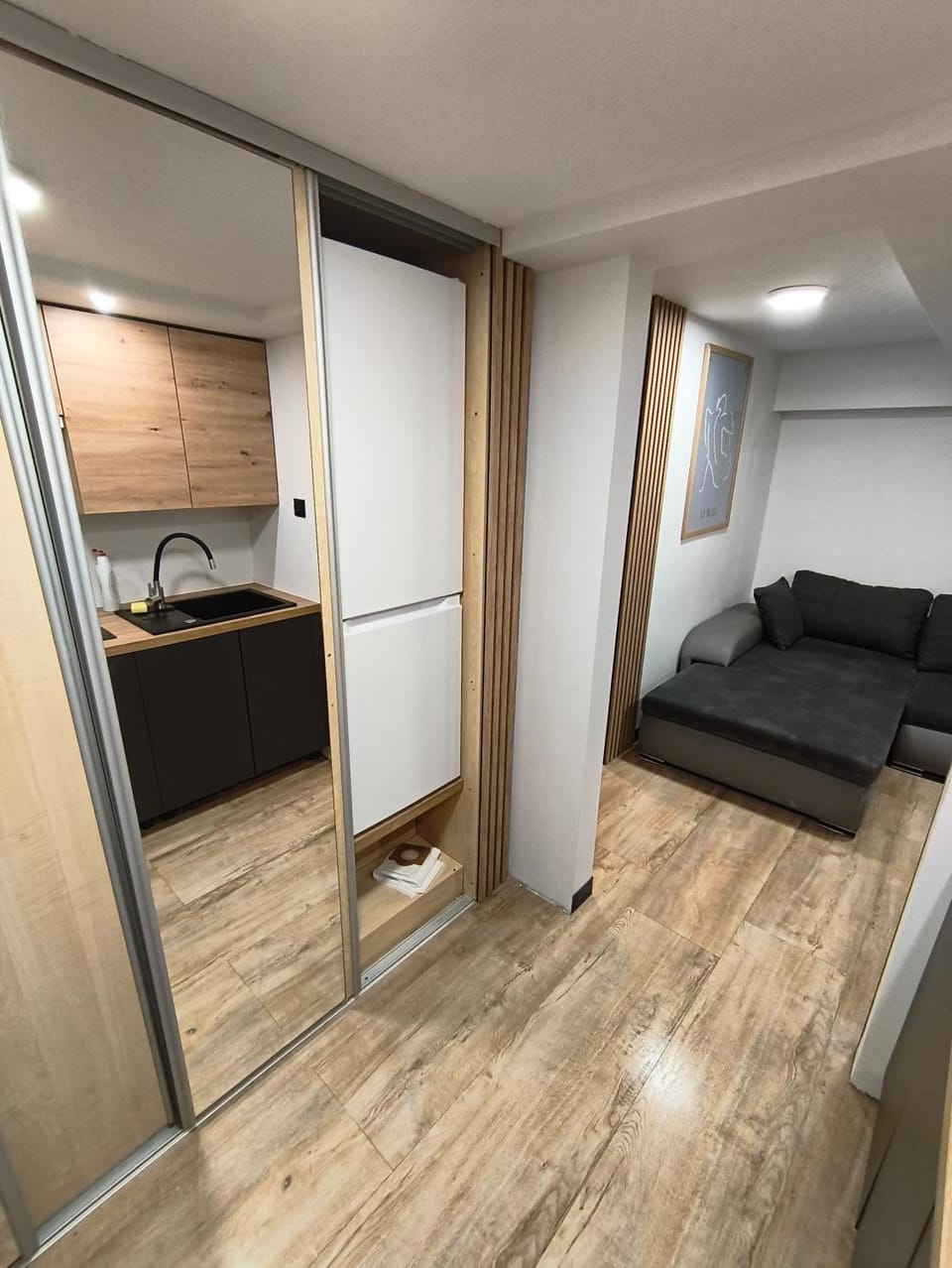 Kitchen or kitchenette, wardrobe