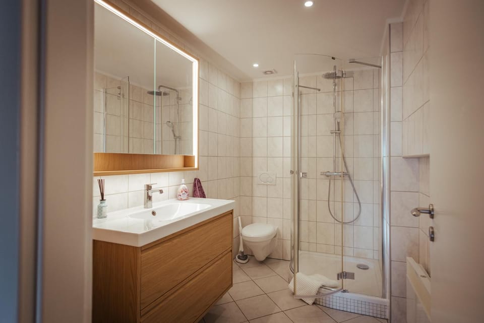 Shower, Toilet, towels