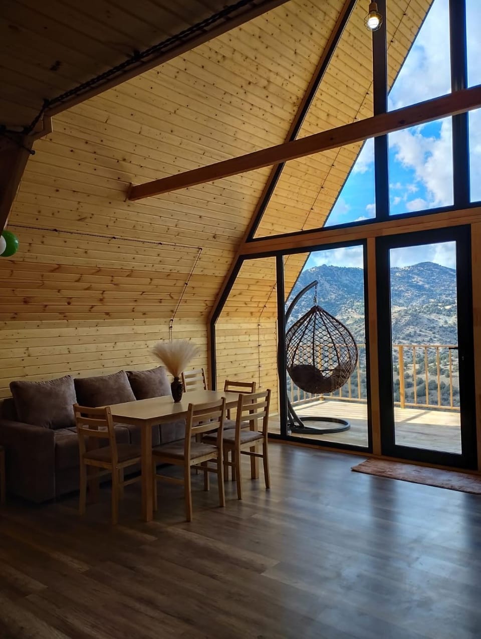 Natural landscape, Living room, Seating area, Dining area, Mountain view