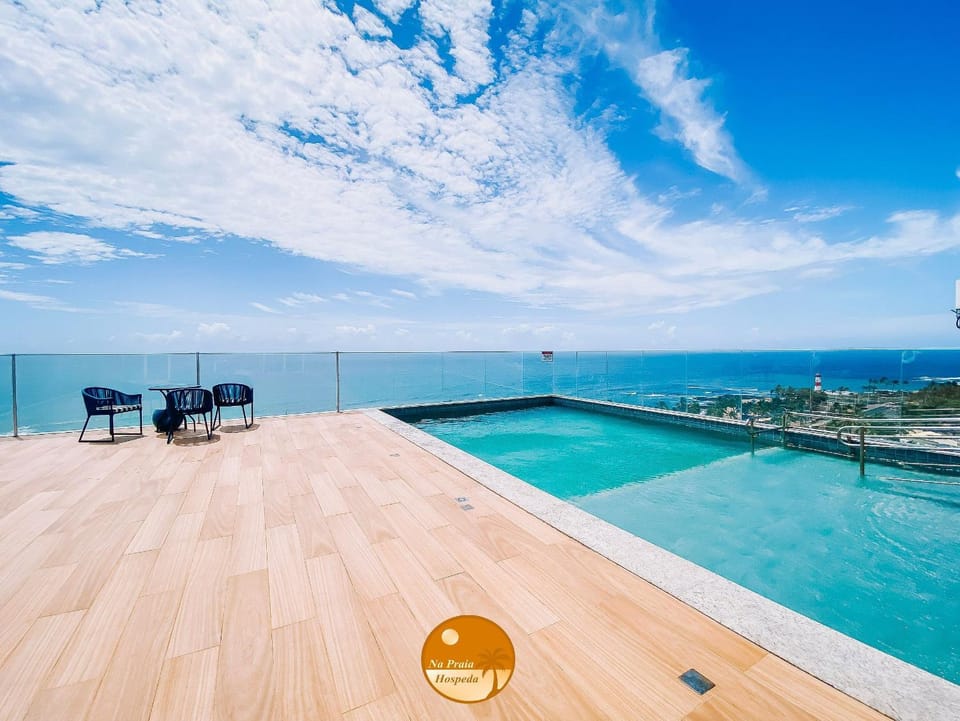 Natural landscape, View (from property/room), Balcony/Terrace, Pool view, Sea view, Swimming pool, sunbed