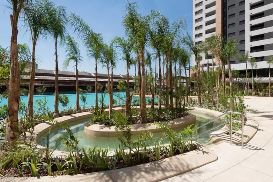 Property building, Spring, Day, Natural landscape, Garden, Garden view, Pool view, Swimming pool