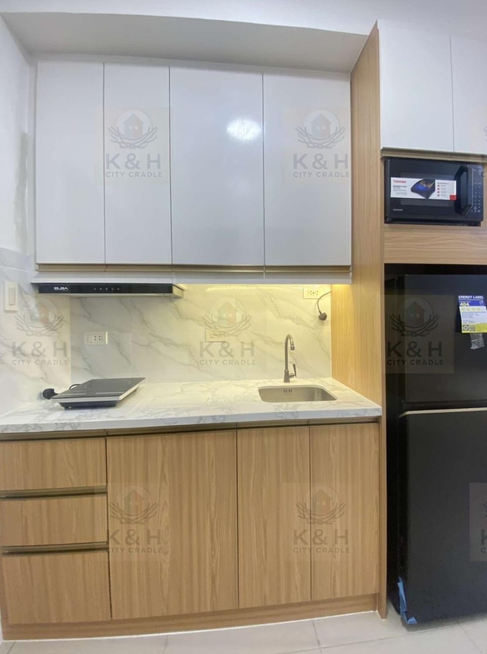 Kitchen or kitchenette, oven, stove