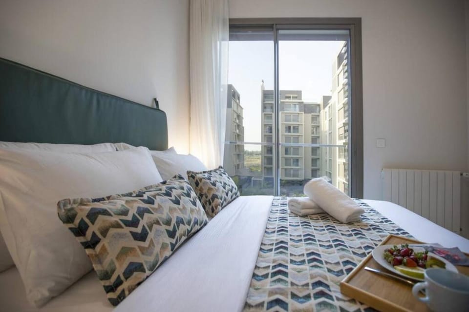 Bed, View (from property/room), Bedroom, towels, air conditioner