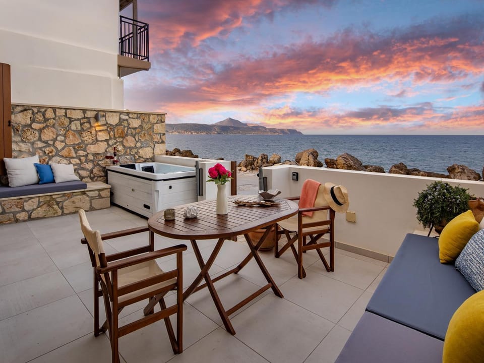 Hot Tub, View (from property/room), Balcony/Terrace, Sea view