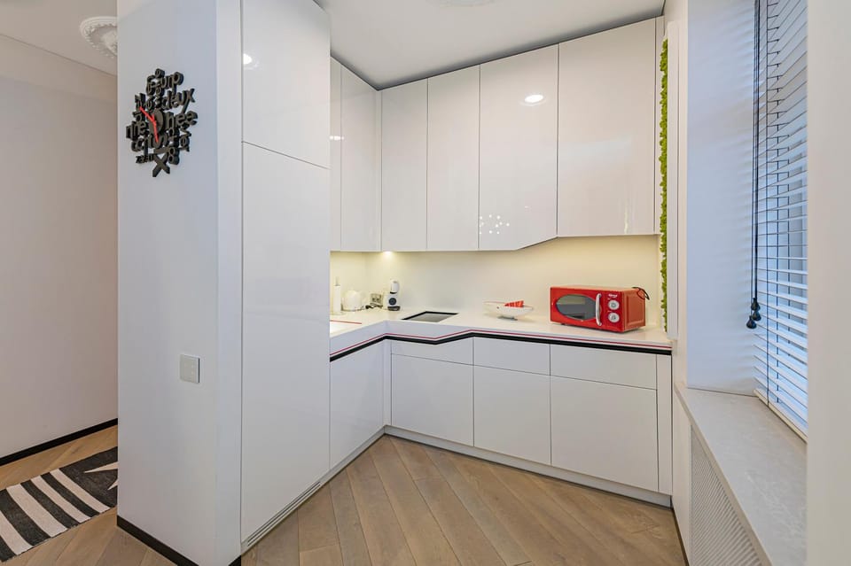 Modern White Moss Apartment Kaunas Center Apartment in Lithuania