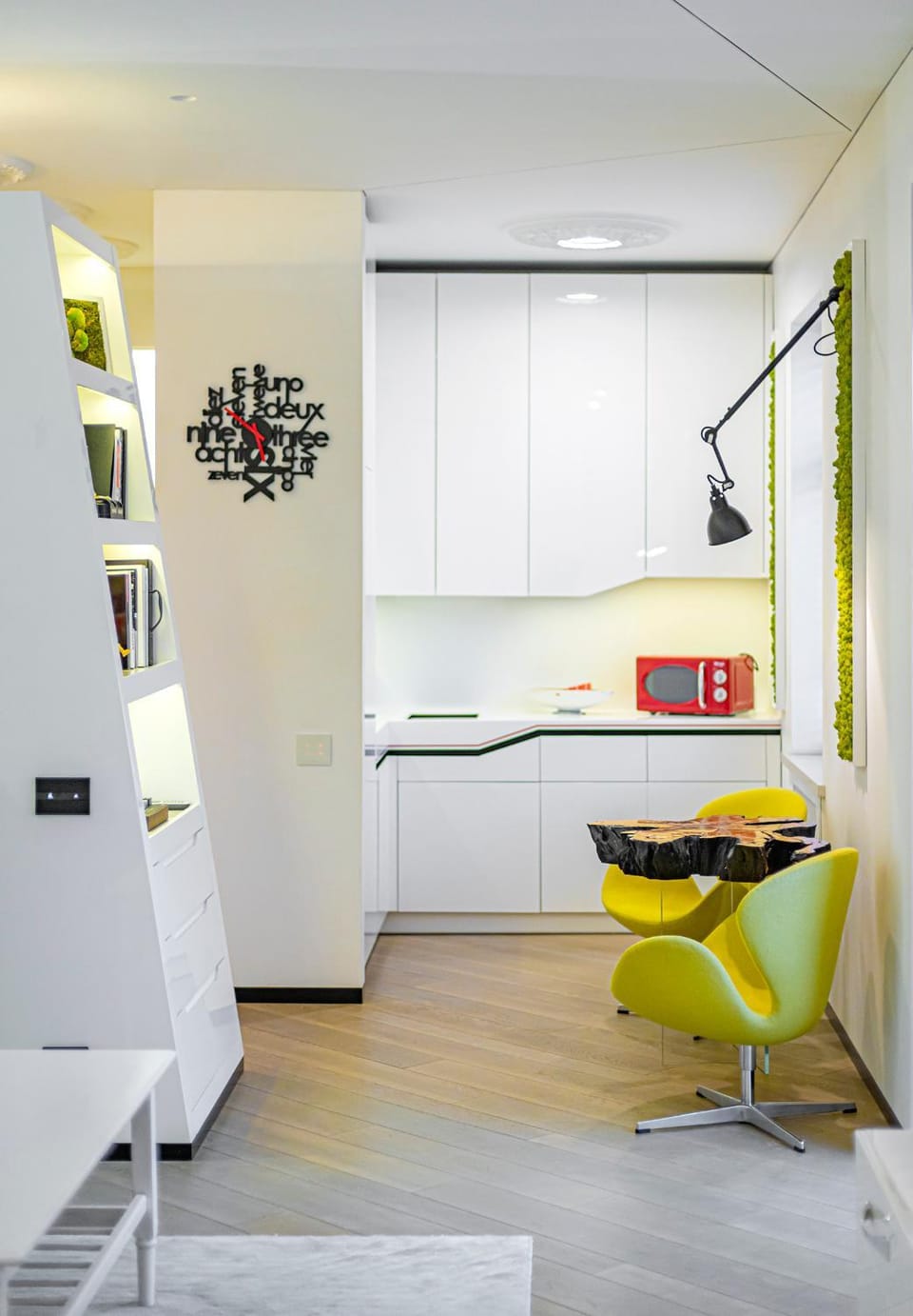 Modern White Moss Apartment Kaunas Center Apartment in Lithuania