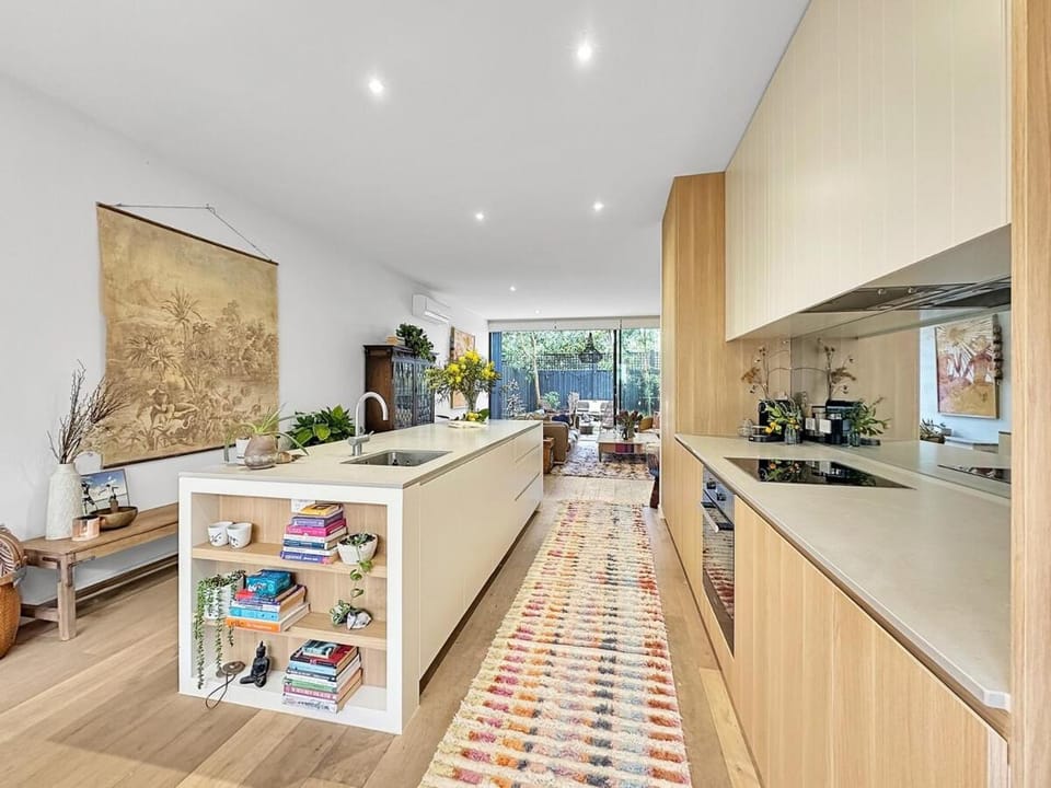 Kitchen or kitchenette, dishwasher, oven, stove