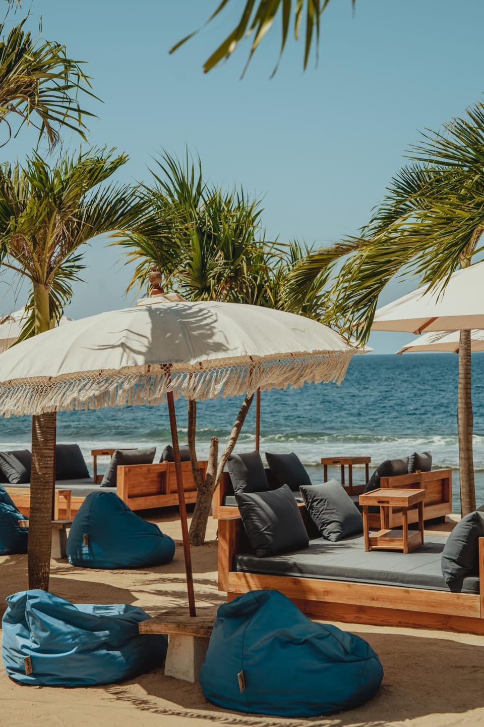 Beach, Sea view, sunbed