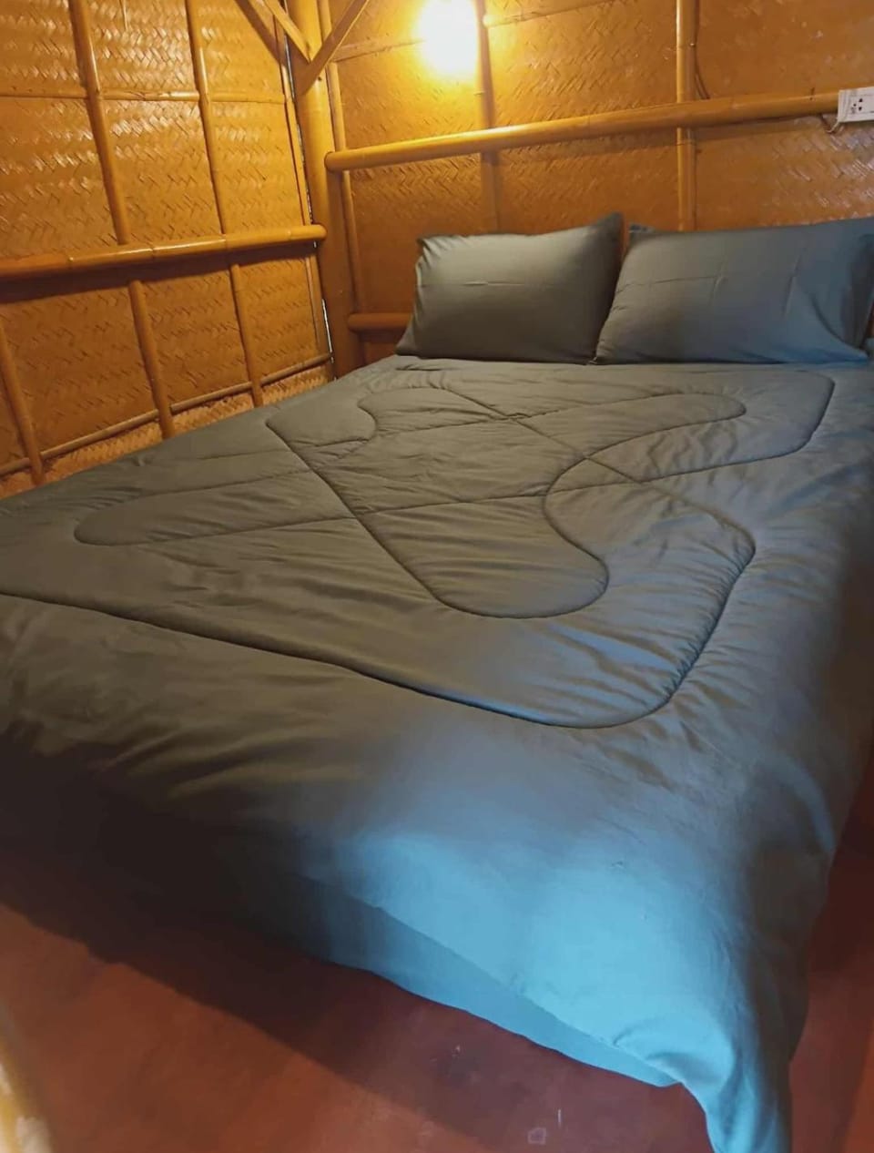 in the palm hut Campground/ 
RV Resort in Sala Dan