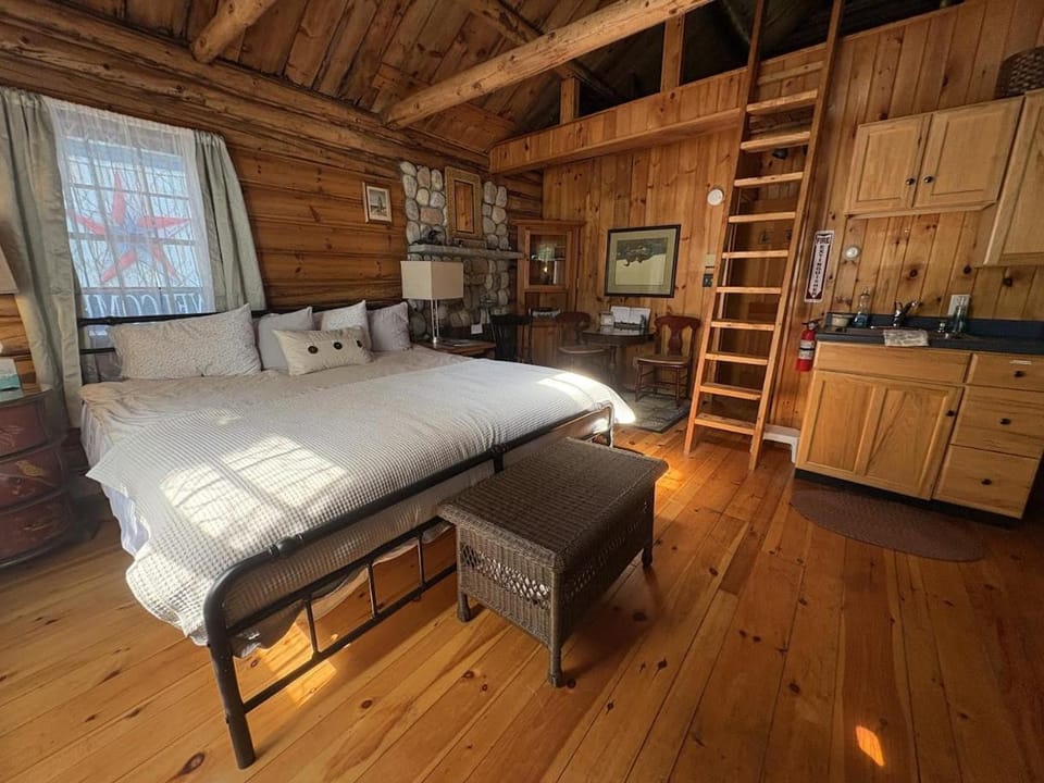 Authentic Maine Log CabinLakefrontKayaksPets Cabin in Dedham