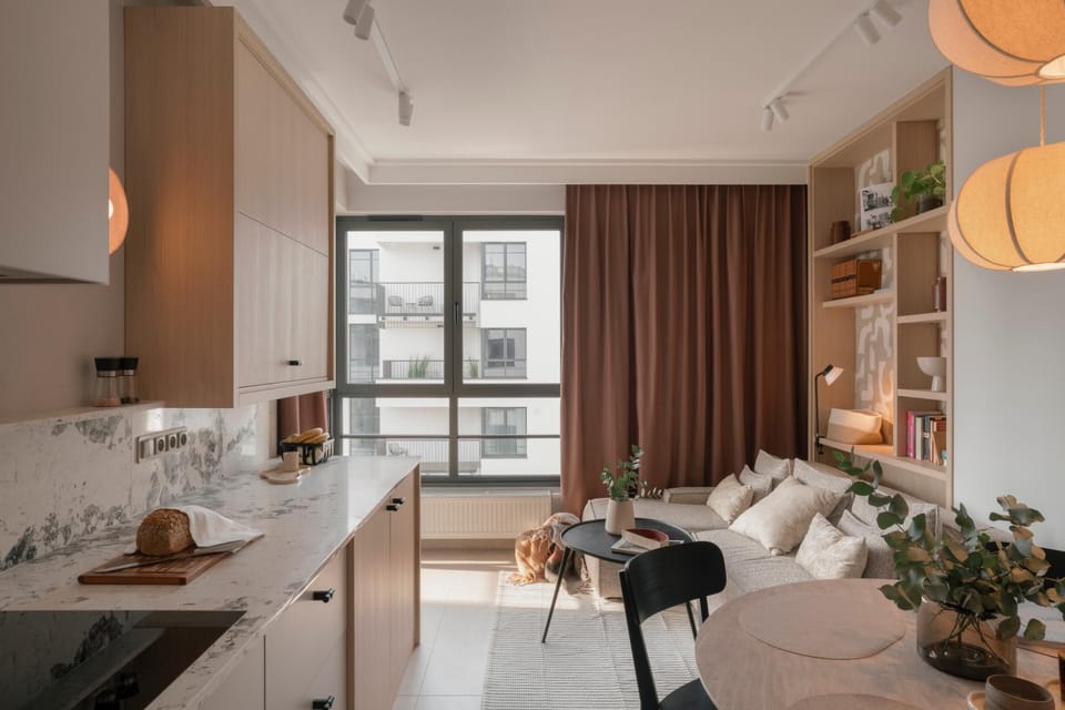 Library, Kitchen or kitchenette, Living room, Food