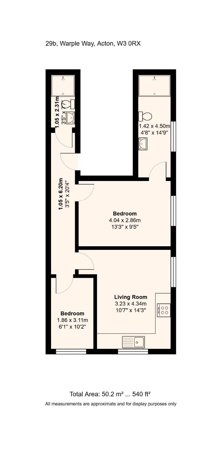Fantastic two bed Flat With Free Private Parking in Acton Apartment in London Borough of Ealing