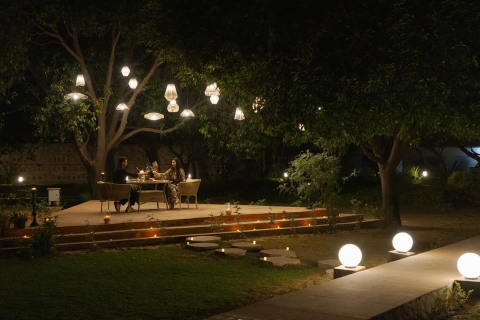 Night, Natural landscape, Garden, Garden, Seating area, Garden view