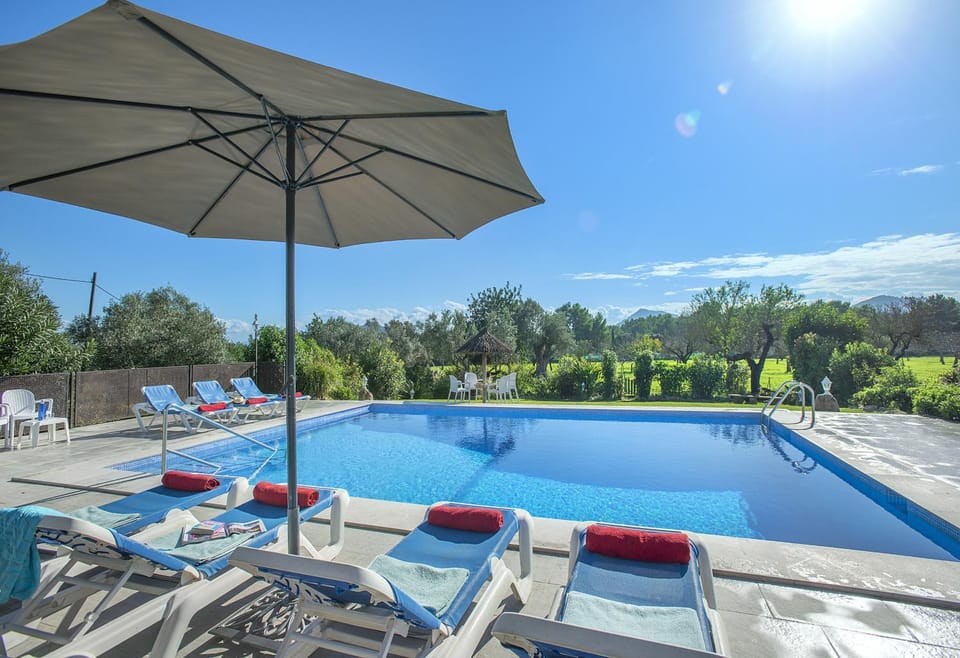 Natural landscape, Pool view, Swimming pool, sunbed