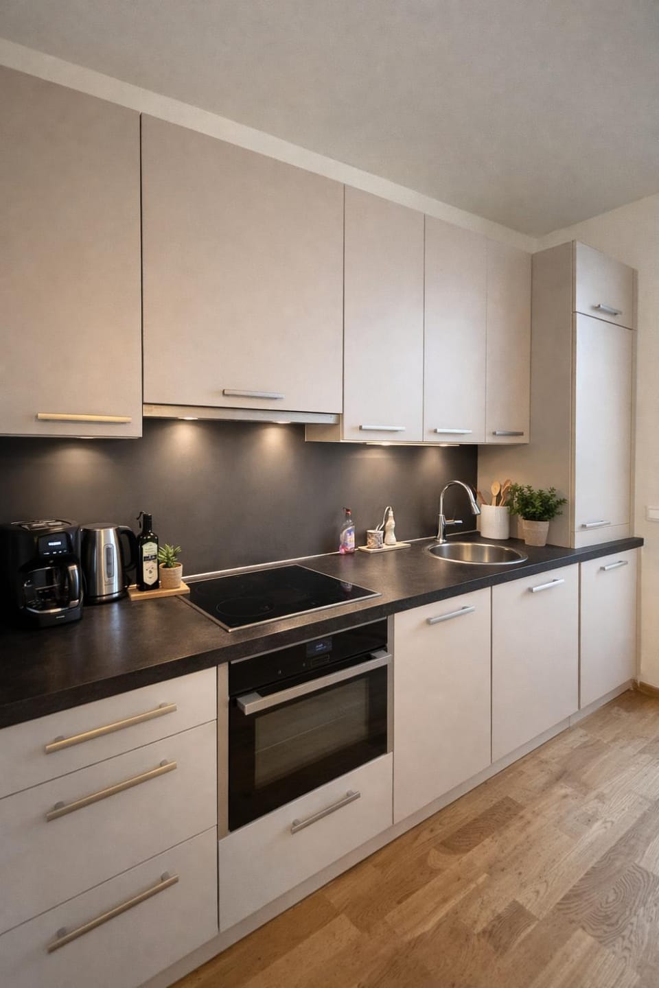 Coffee/tea facilities, Kitchen or kitchenette, dishwasher, oven, stove, toaster