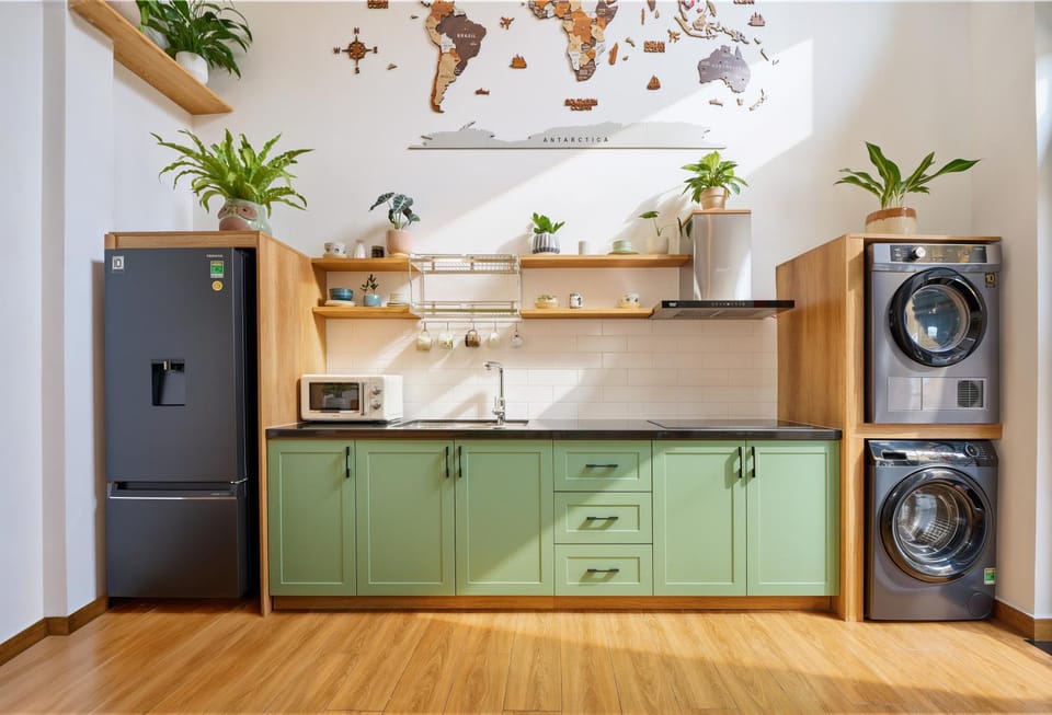 Kitchen or kitchenette, kitchen