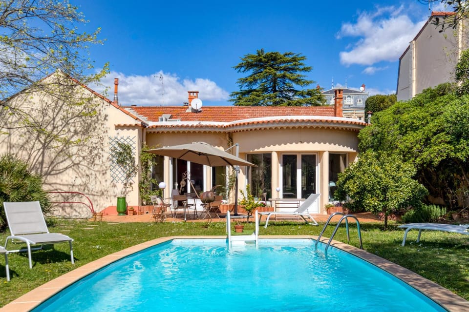 Property building, Living room, Swimming pool