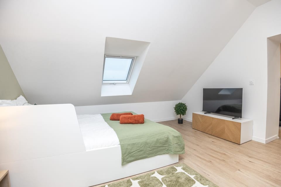 Bed, TV and multimedia, Photo of the whole room, Bedroom