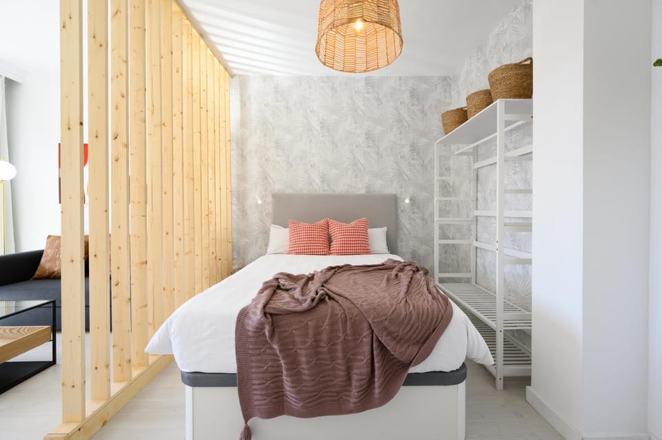 Bed, Photo of the whole room, Bedroom, towels, wardrobe