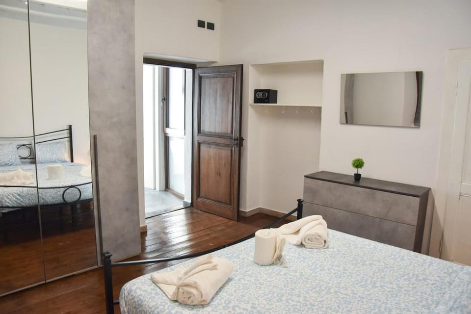 Bed, Photo of the whole room, Bedroom, towels, wardrobe