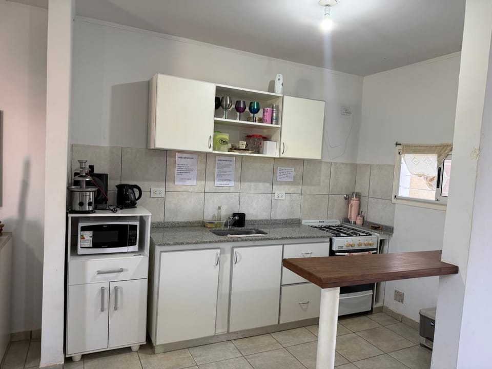 Kitchen or kitchenette, oven