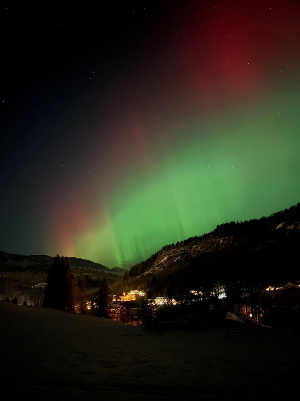 Night, Natural landscape, Mountain view