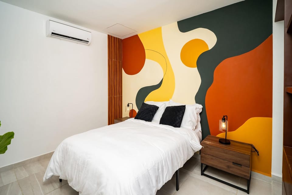 Photo of the whole room, Bedroom, air conditioner