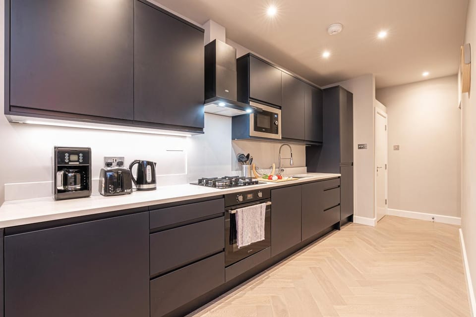 Kitchen or kitchenette, toaster