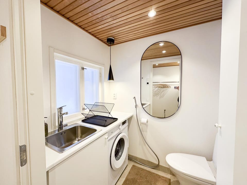 Toilet, hair dryier, laundry, washing machine