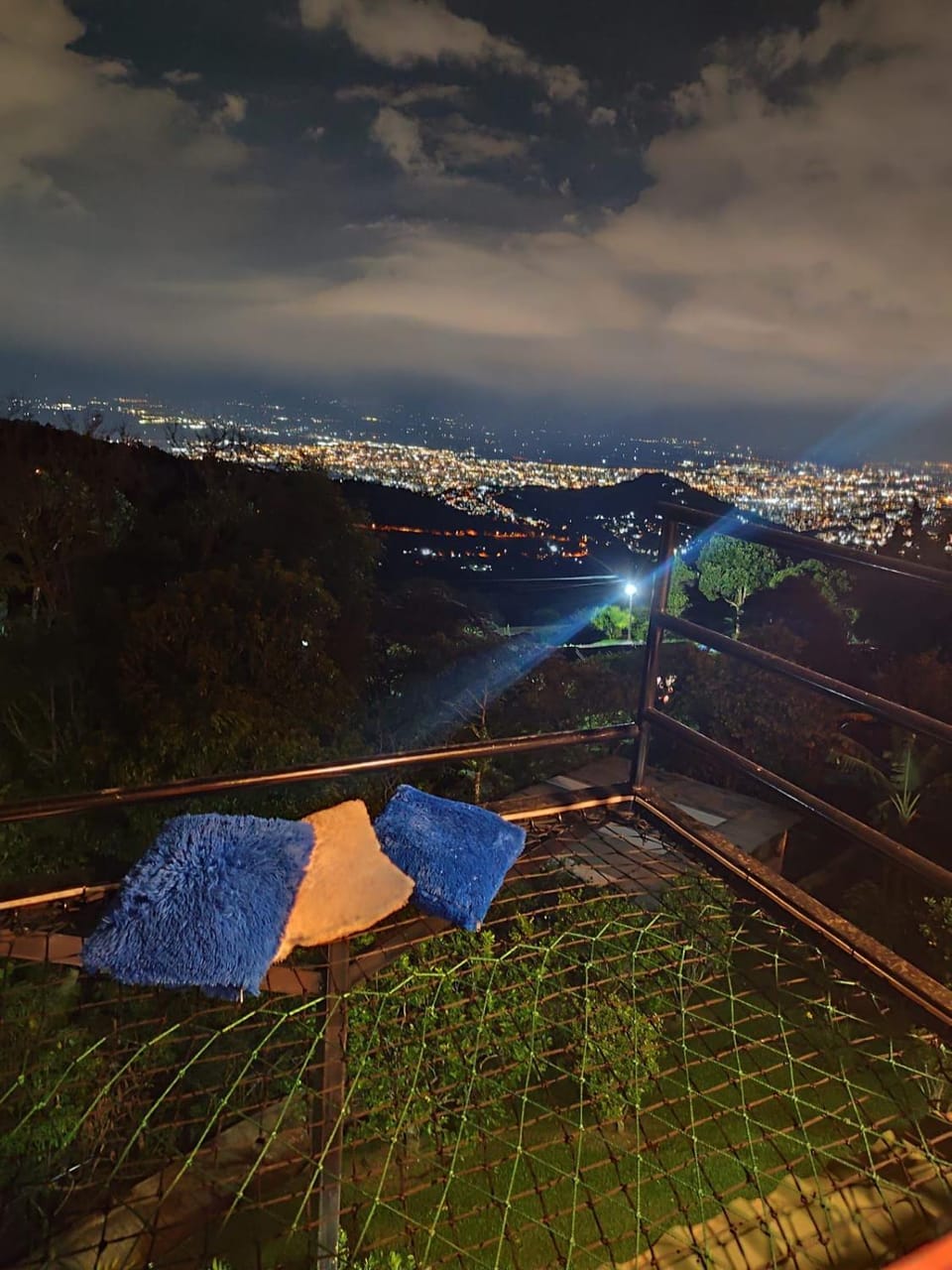 Night, Natural landscape, Bird's eye view, Mountain view