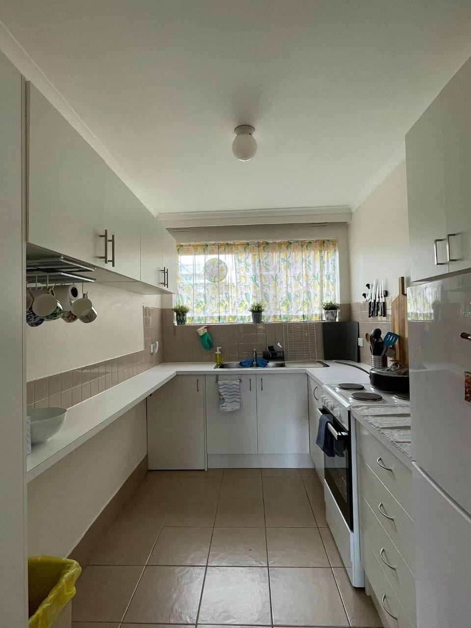 Kitchen or kitchenette, oven, stove, toaster