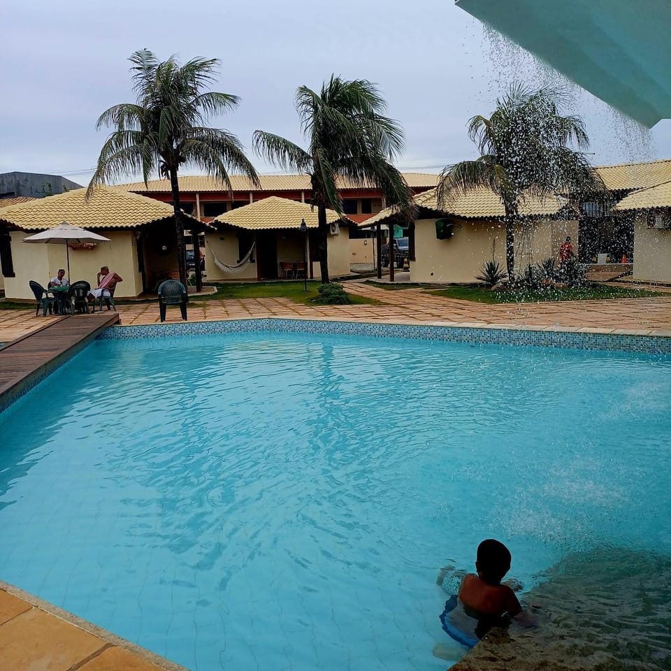 Swimming pool, children, group of guests