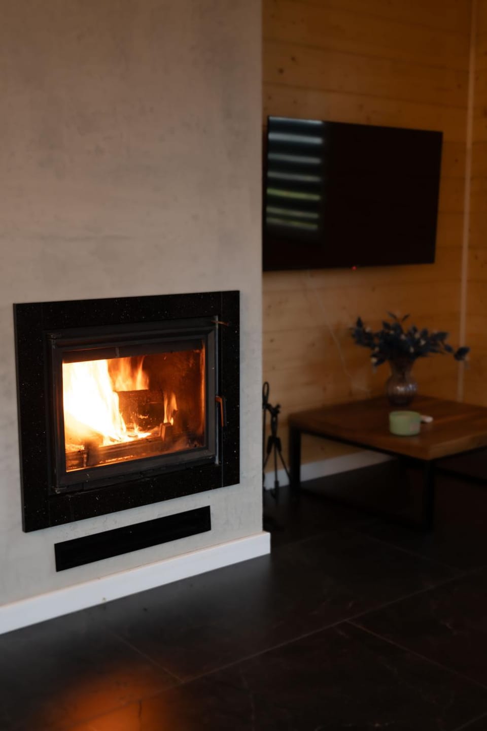 Living room, fireplace