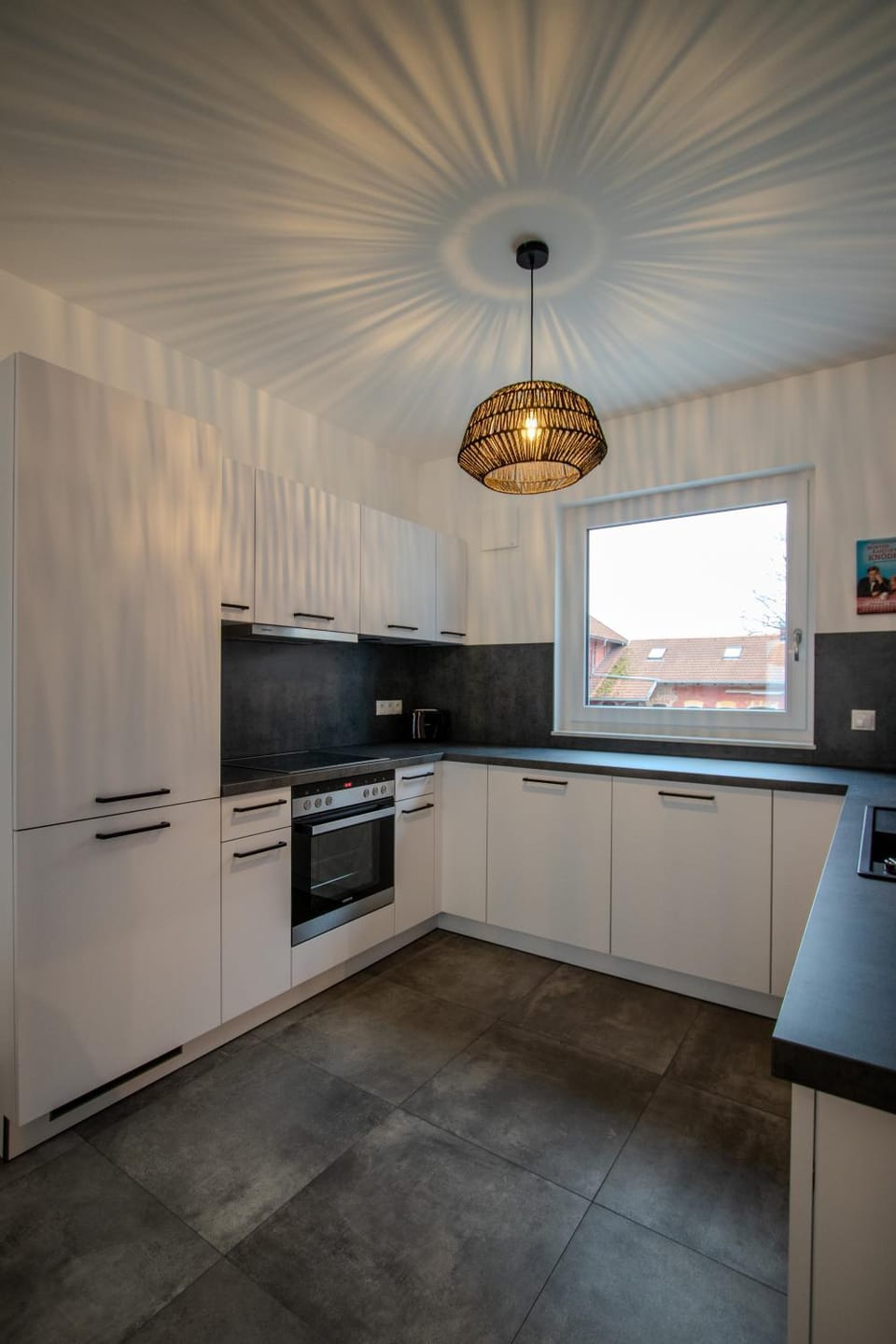 Kitchen or kitchenette, dishwasher, oven, stove