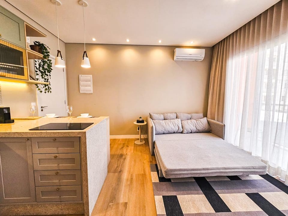 Kitchen or kitchenette, Living room, Photo of the whole room, air conditioner