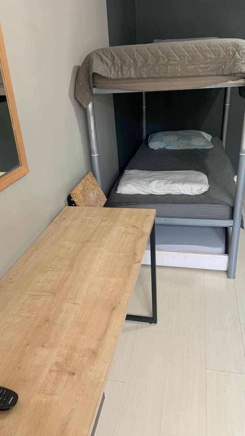 Photo of the whole room, bunk bed