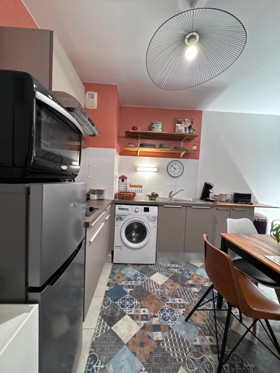 washing machine, kitchen