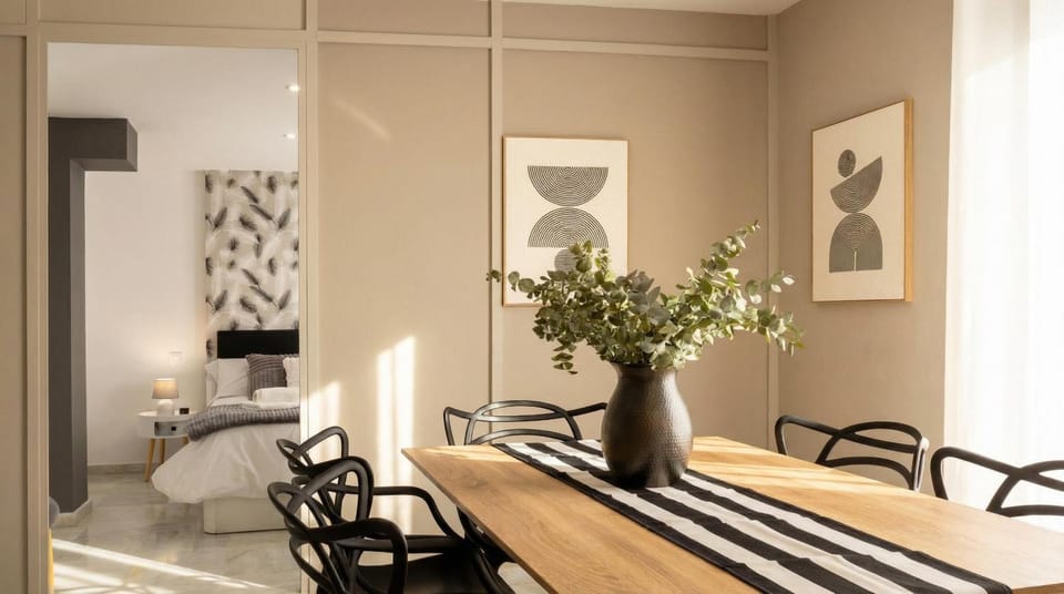Living room, Seating area, Dining area