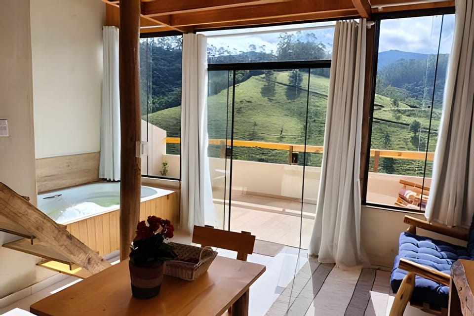 Natural landscape, View (from property/room), Balcony/Terrace, Seating area, Mountain view