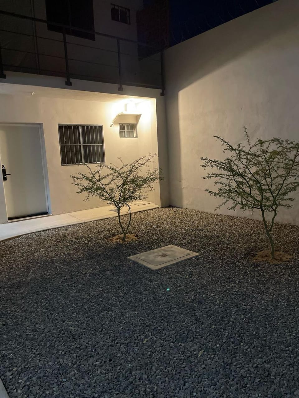 Property building, Facade/entrance, Night, Garden, Garden