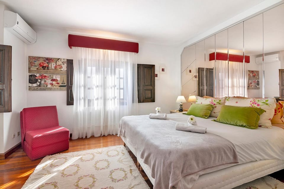 Property building, Living room, Bedroom