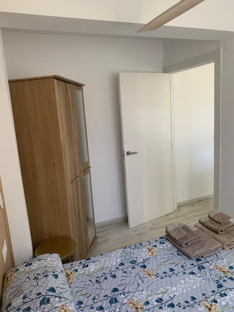 Bed, Photo of the whole room, Bedroom, towels, wardrobe