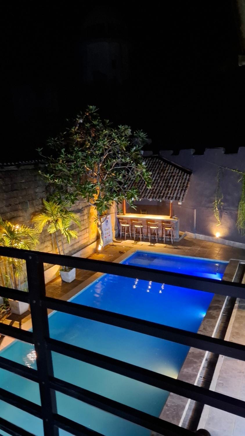 View (from property/room), Balcony/Terrace, Pool view, Swimming pool